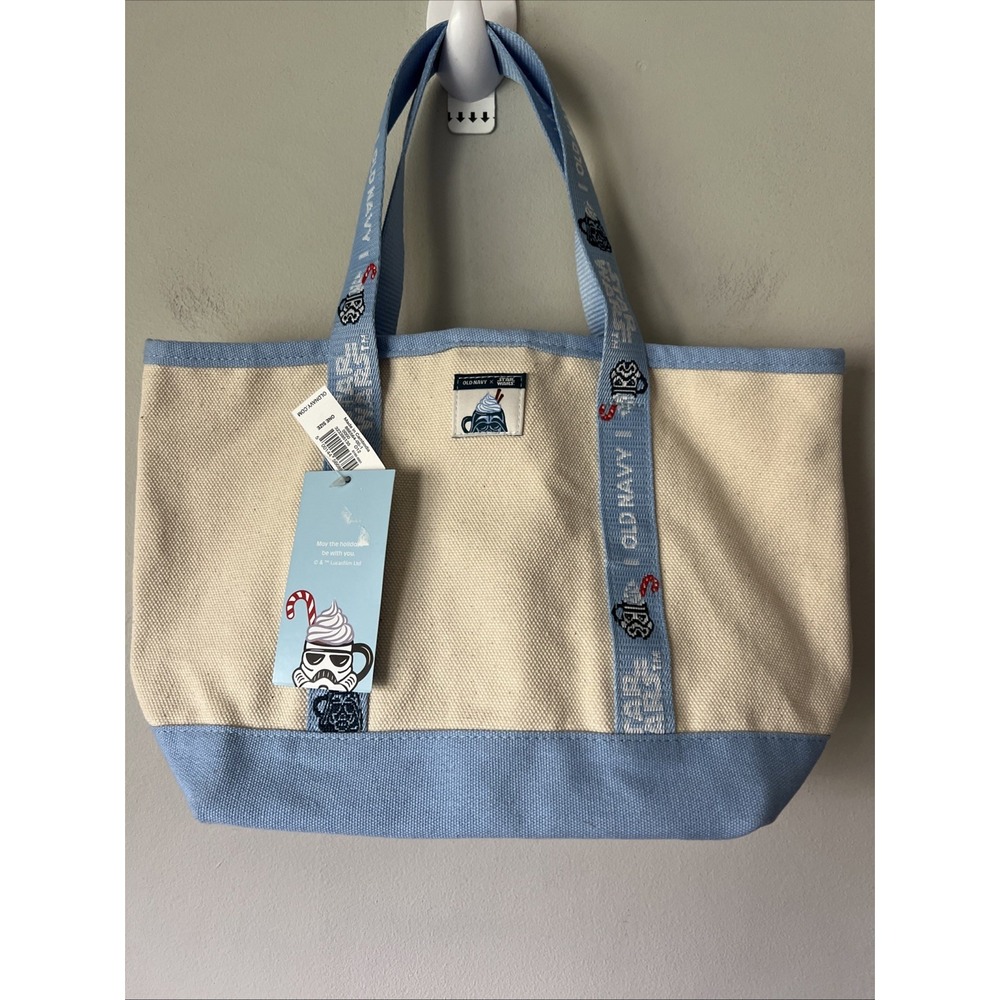 Old Navy x Disney Star Wars Lover Mini Boat Tote Canvas Bag 12"x8.5" NWT
